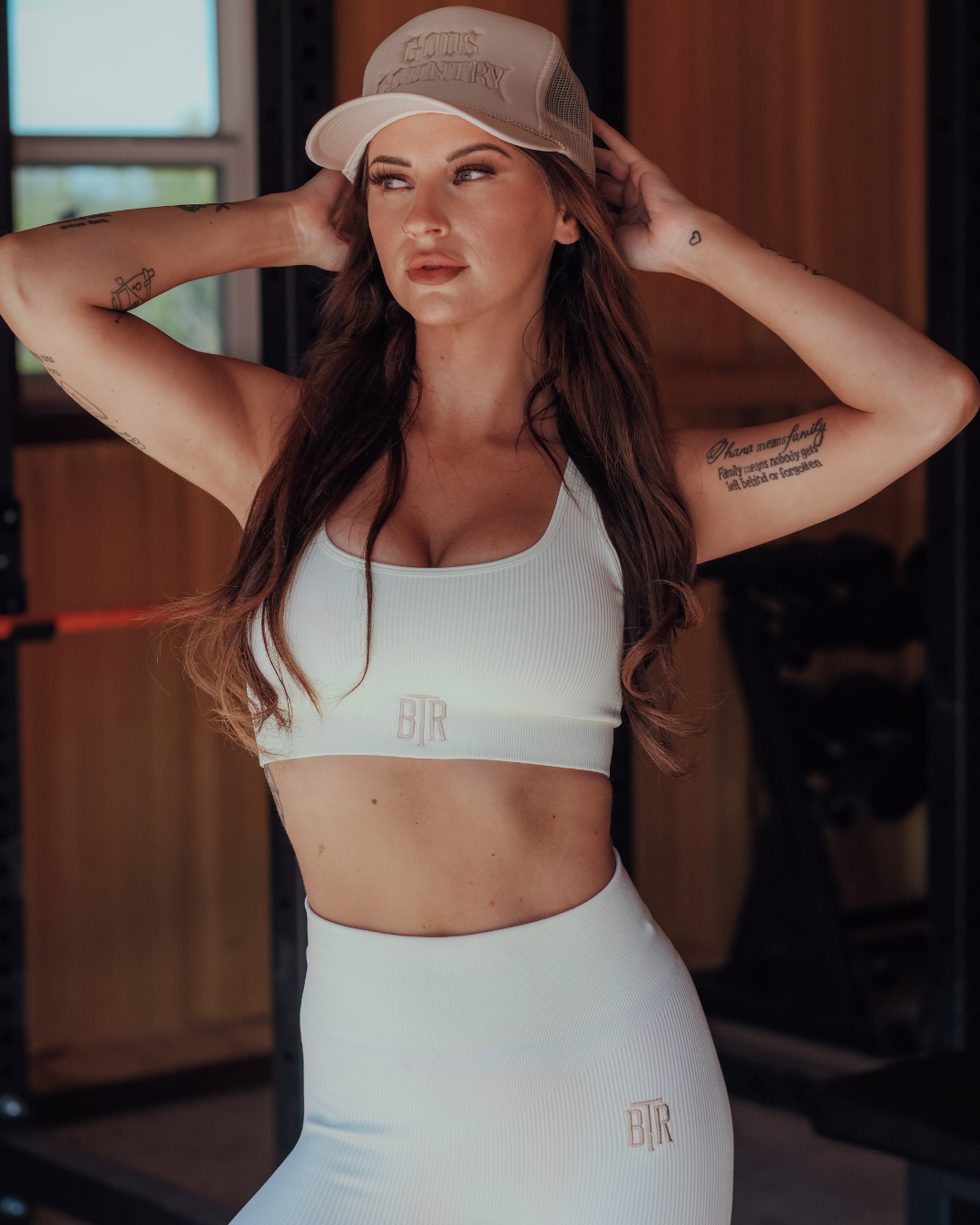 Women’s ribbed performance set by Blacktop Ranch matching top and leggings activewear style