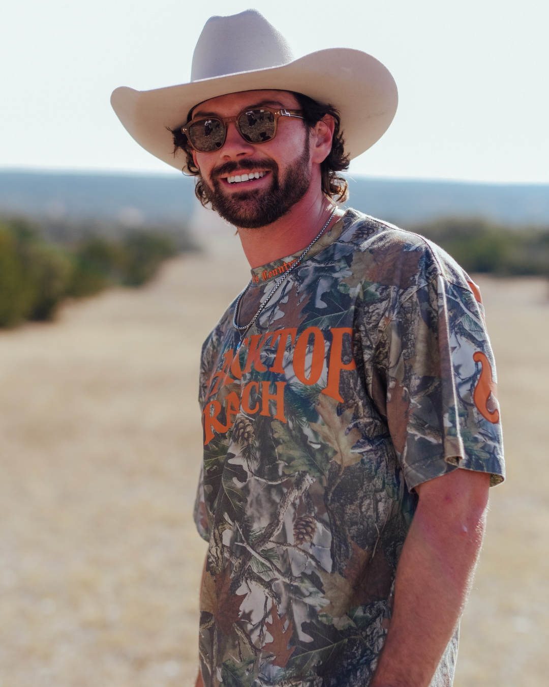 Blacktop Ranch camo graphic tee Take The Shot edition in forest pattern streetwear style