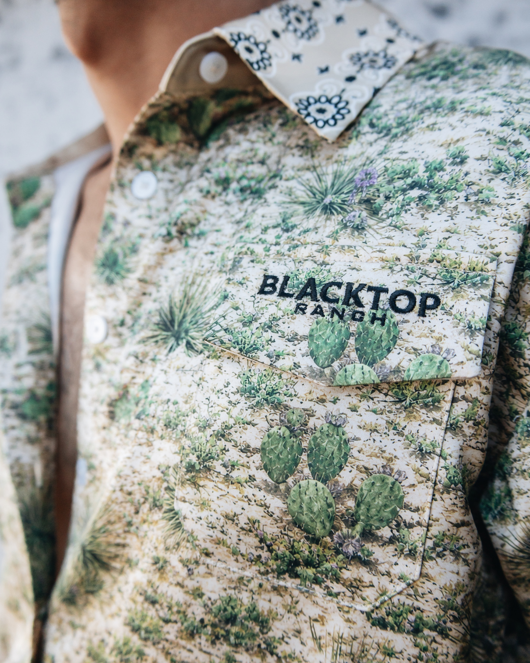 Texas Camo Western Silk Button Up