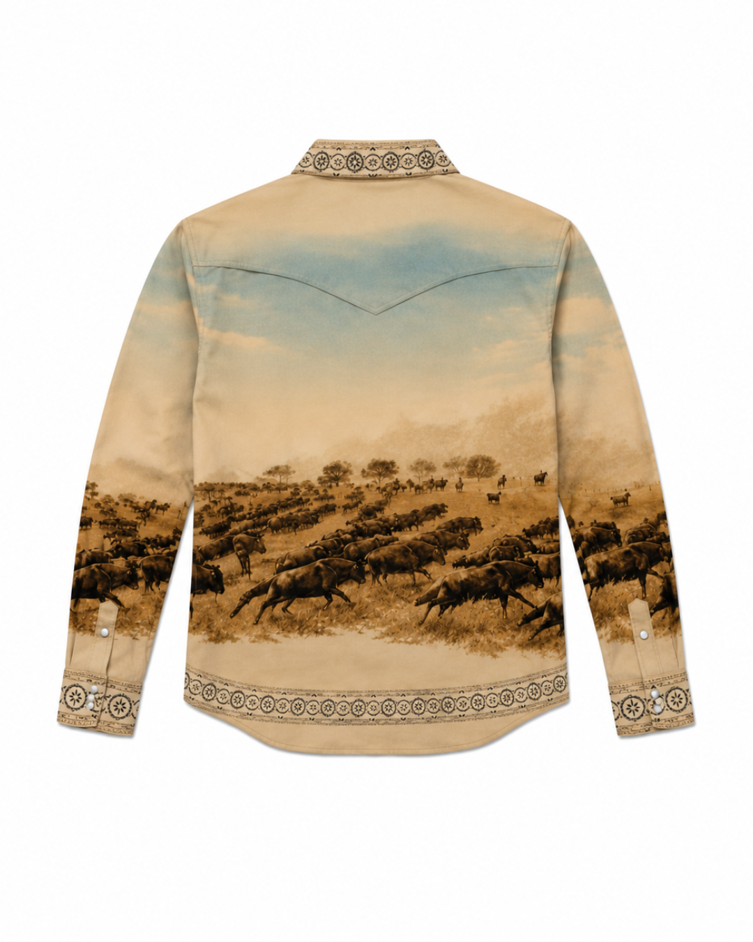 Wildebeest Western Silk Button Up
