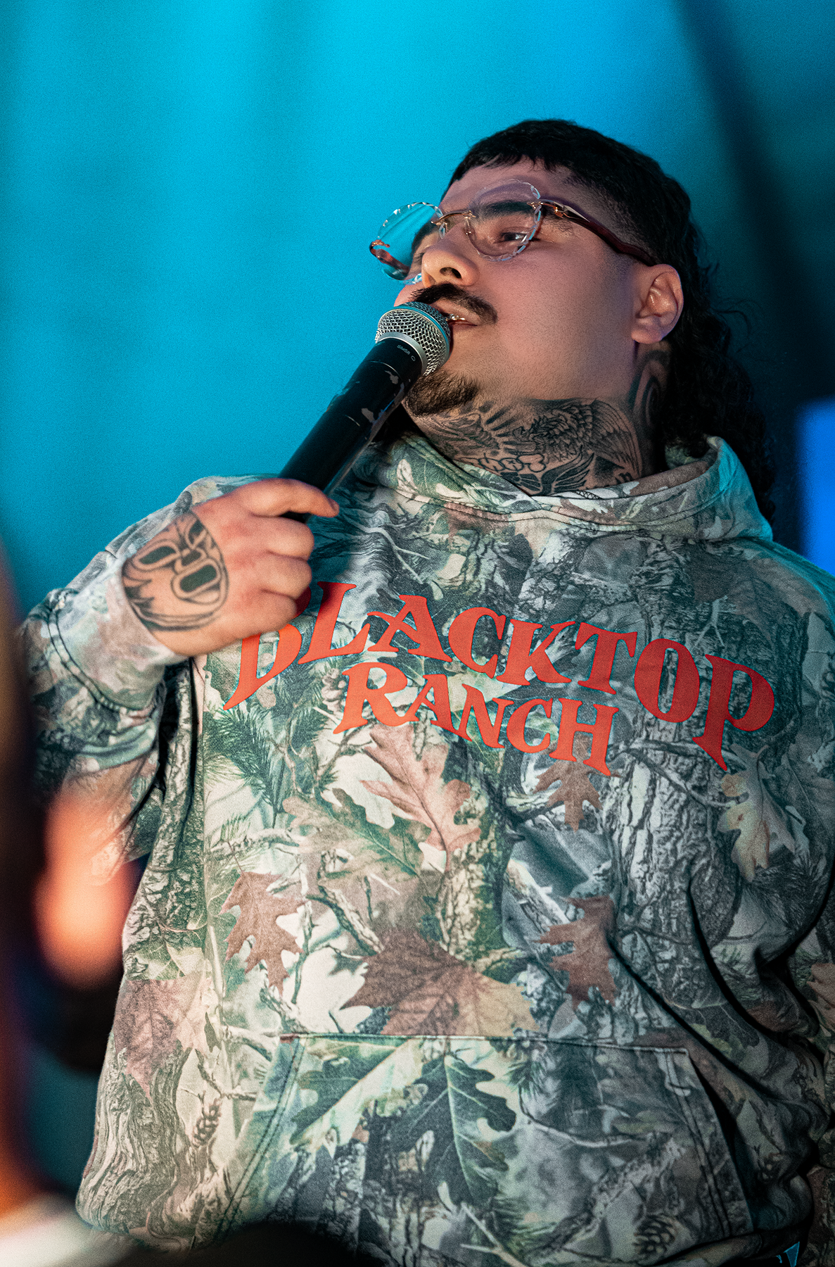 Mexican OT wearing Blacktop Ranch forest camo hoodie Take The Shot edition