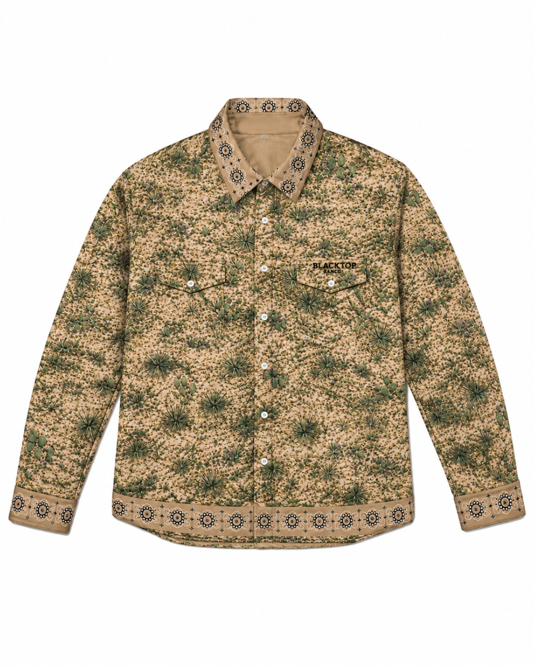 Texas Camo Western Silk Button Up