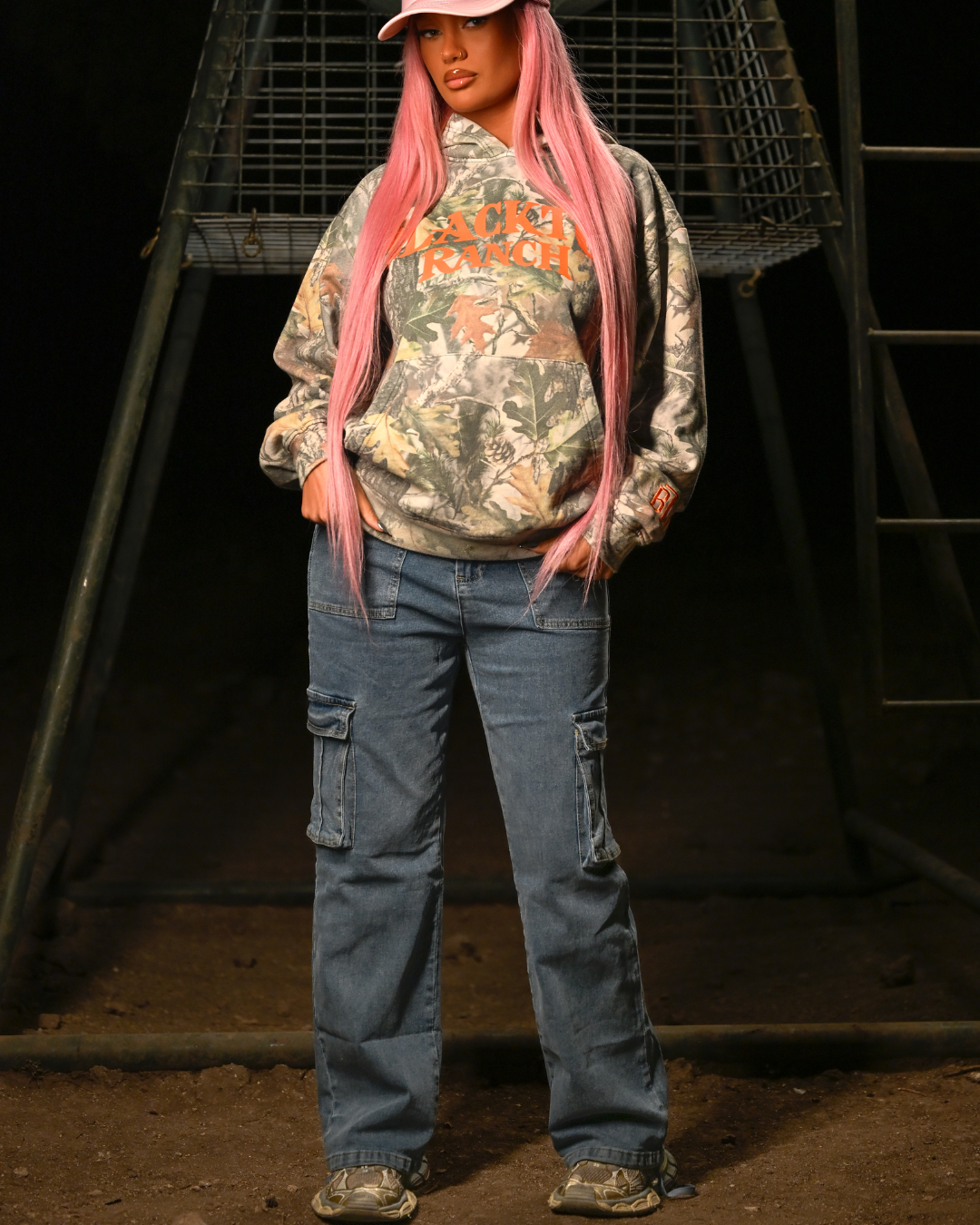 Premium BTR women cargo pants Blacktop Ranch high waisted streetwear bottoms