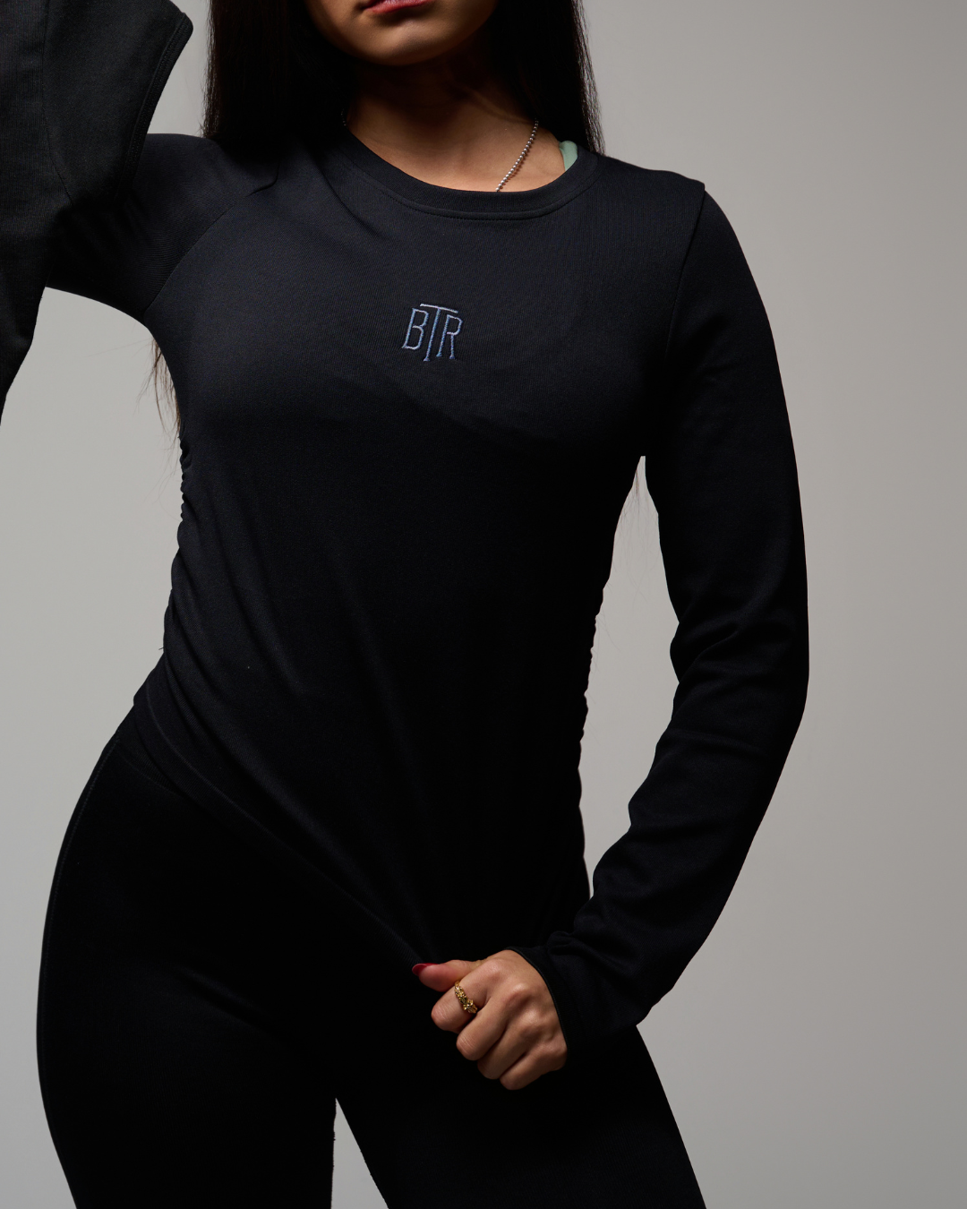 Blacktop Ranch women’s fitted long sleeve shirt slim fit streetwear top