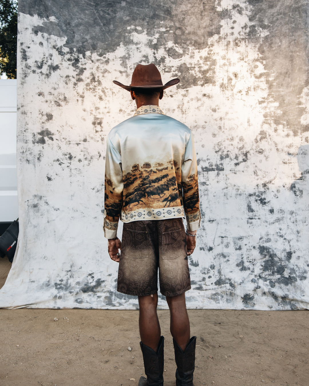 Wildebeest Western Silk Button Up