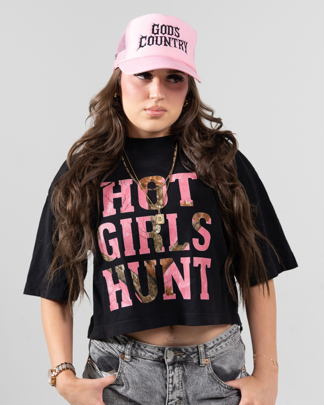 Blacktop Ranch cropped tee Hot Girls Hunt graphic women’s fashion streetwear shirt