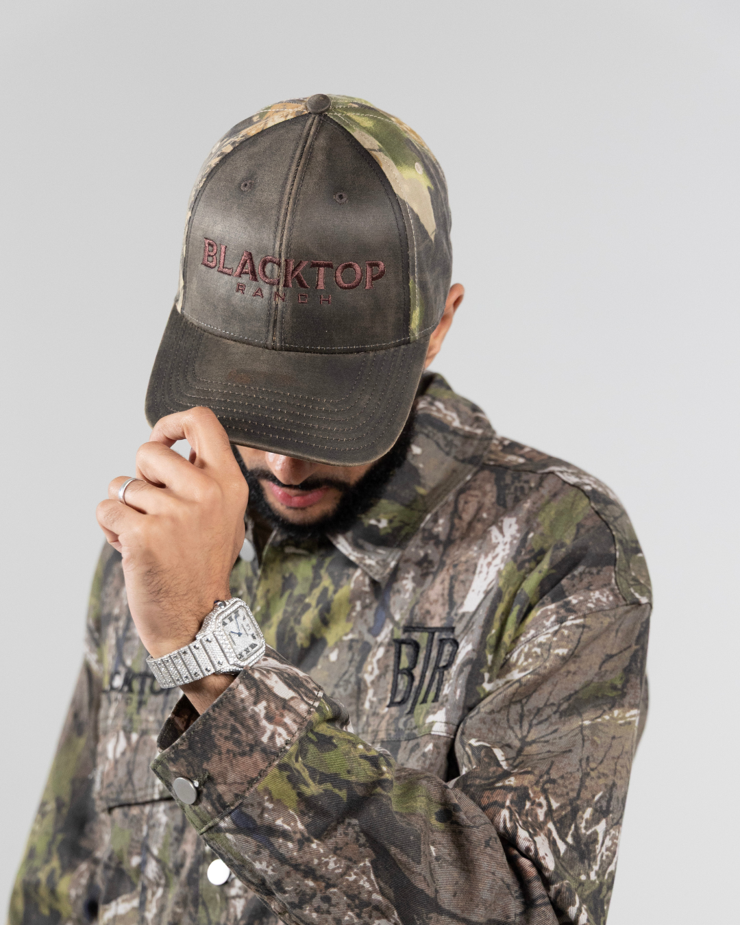 vintage style camo snapback Blacktop Ranch hat collection