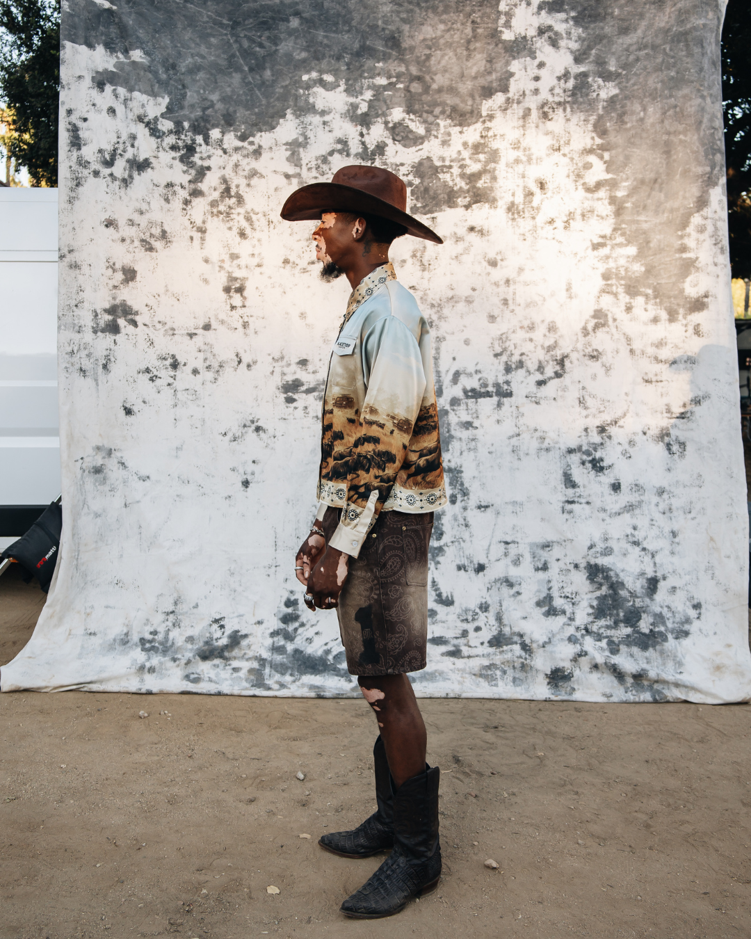 Wildebeest Western Silk Button Up