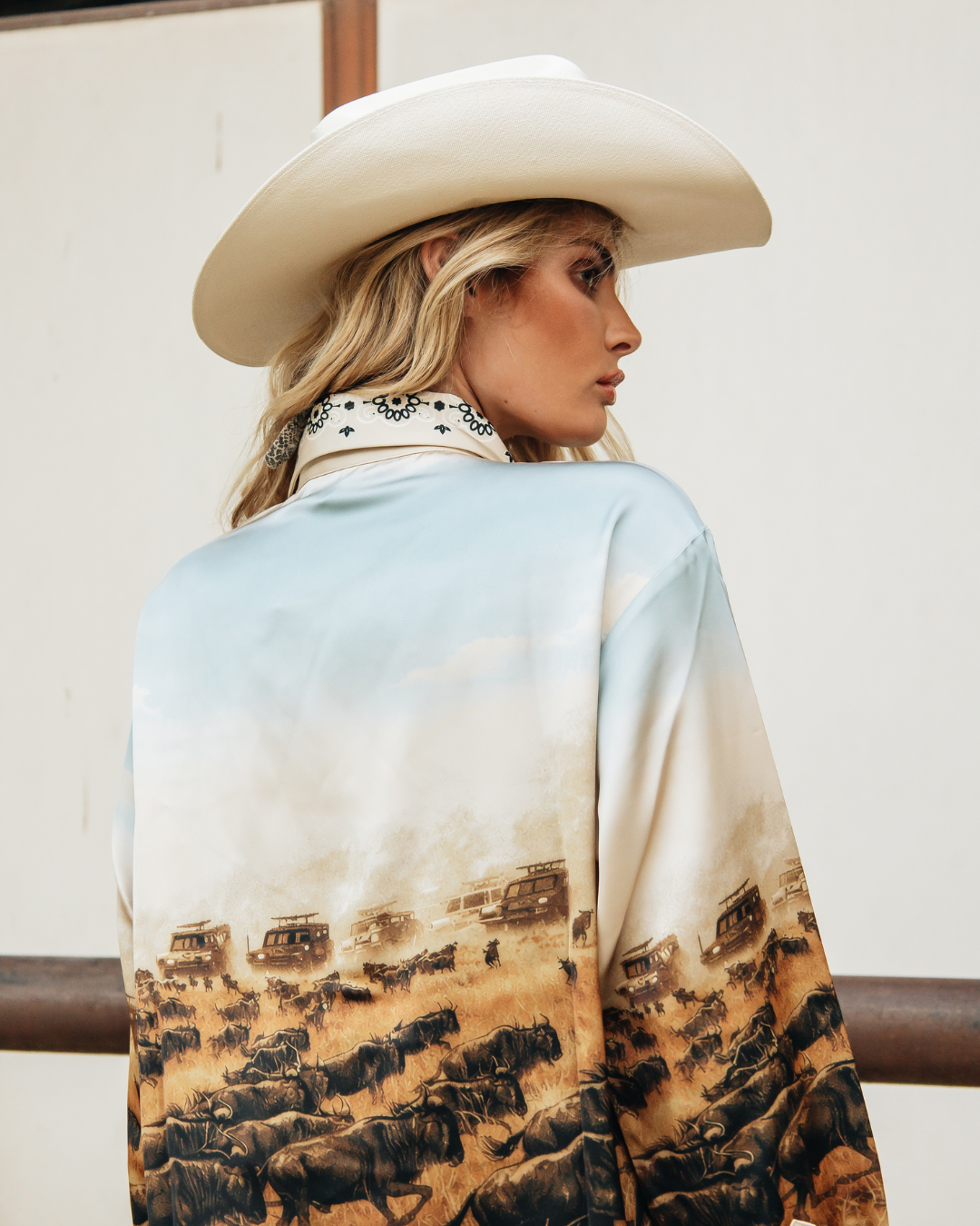 Wildebeest Western Silk Button Up