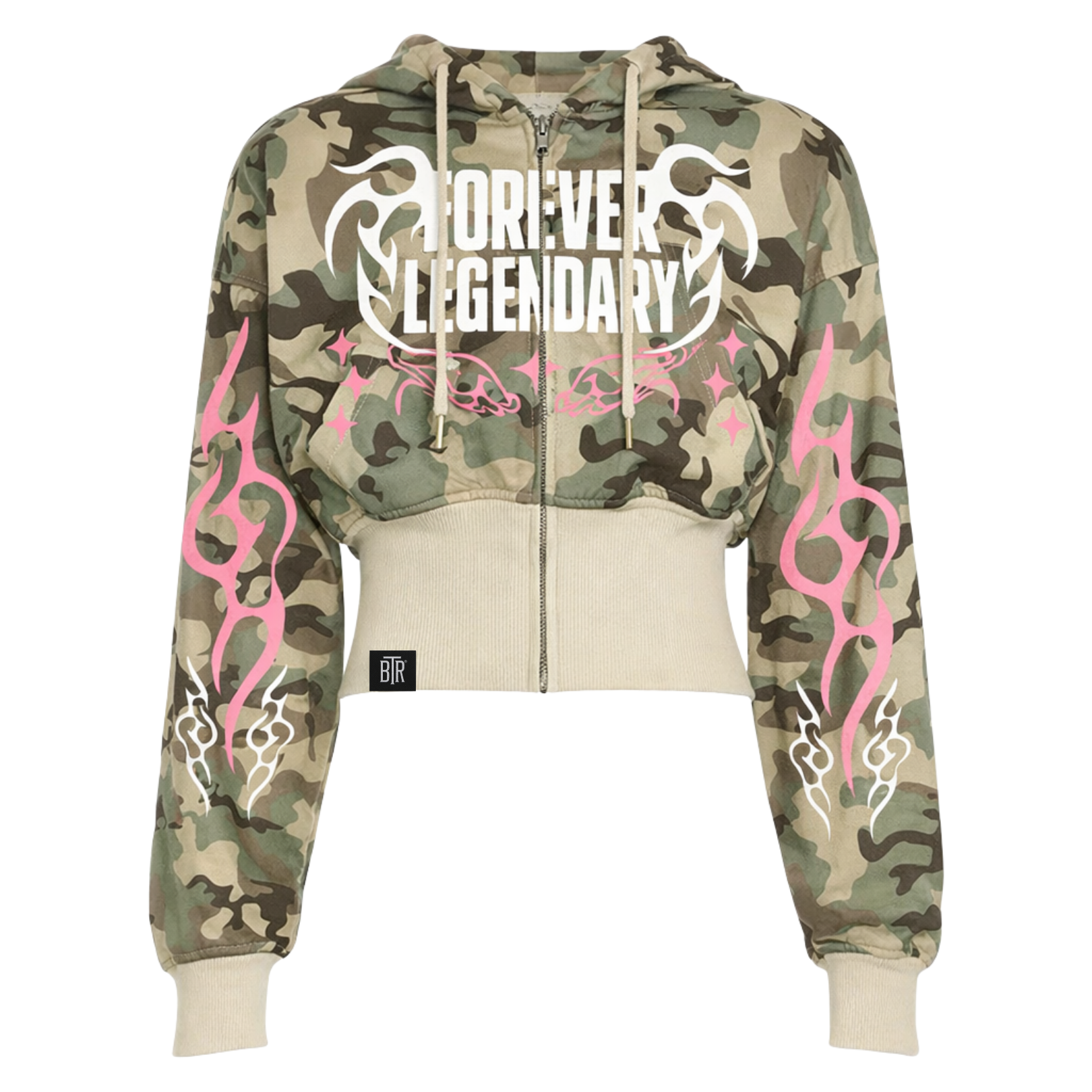Forever Legendary camo hoodie women’s fashion by Blacktop Ranch relaxed fit