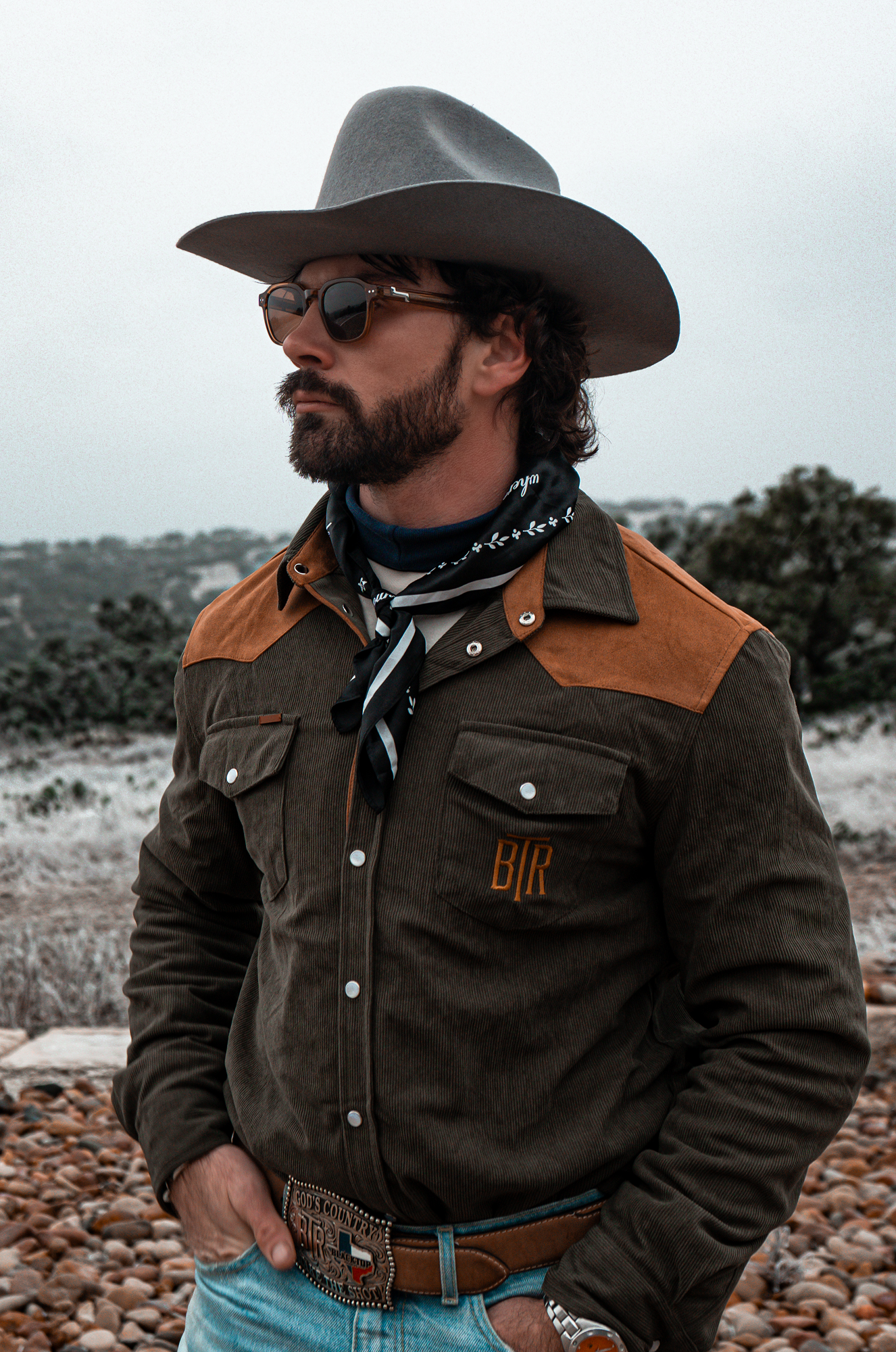 Blacktop Ranch Western button up shirt snap front cowboy style top