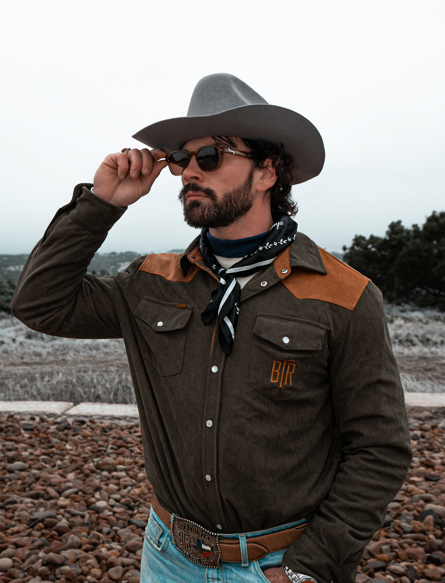 Blacktop Ranch Western button up shirt men’s and women’s relaxed fit western streetwear top