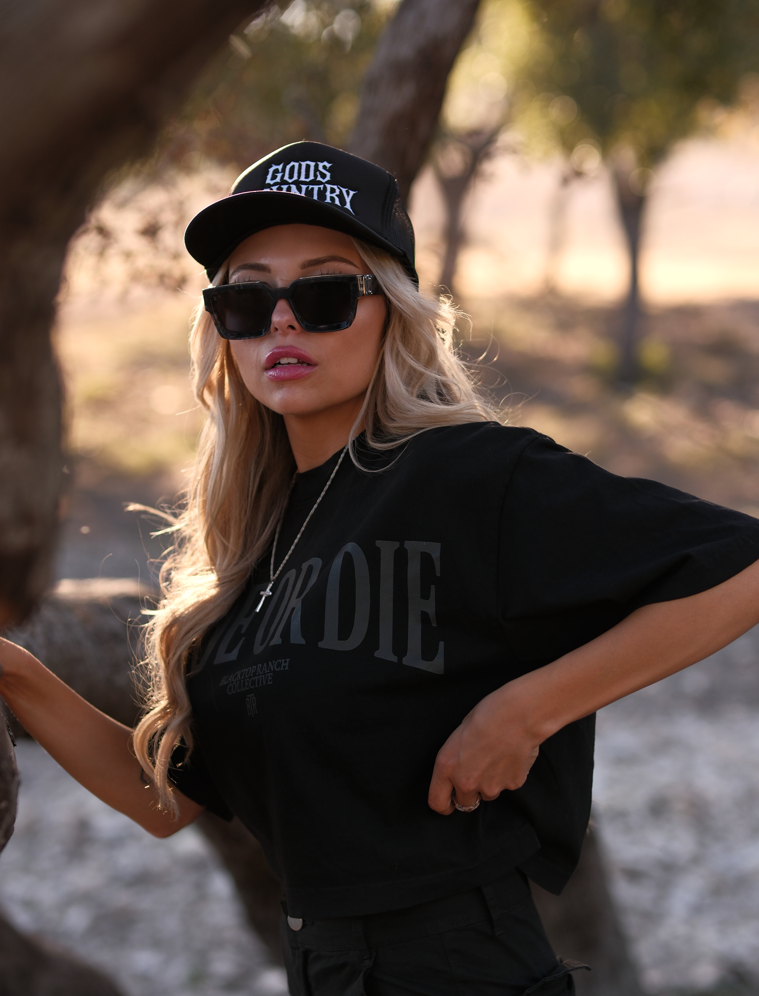 Blacktop Ranch Ride or Die garment dyed t-shirt with vintage washed streetwear fit