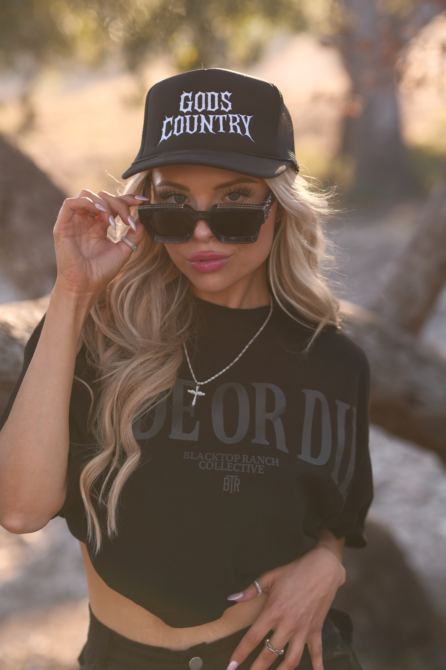 Blacktop Ranch God’s Country trucker hat western streetwear cap