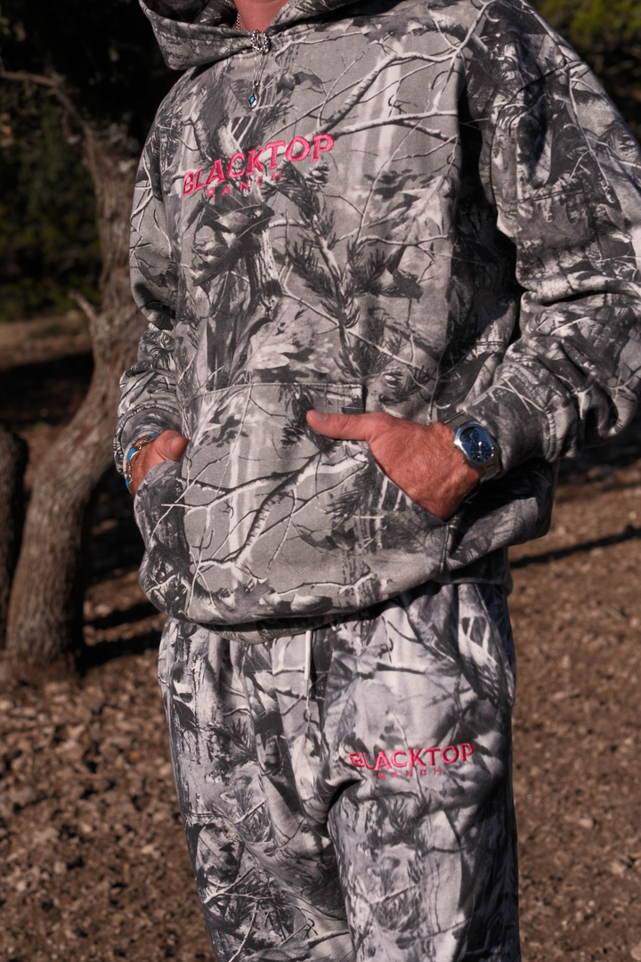 Matching camo sweat set by Blacktop Ranch hoodie and pants coordinated look