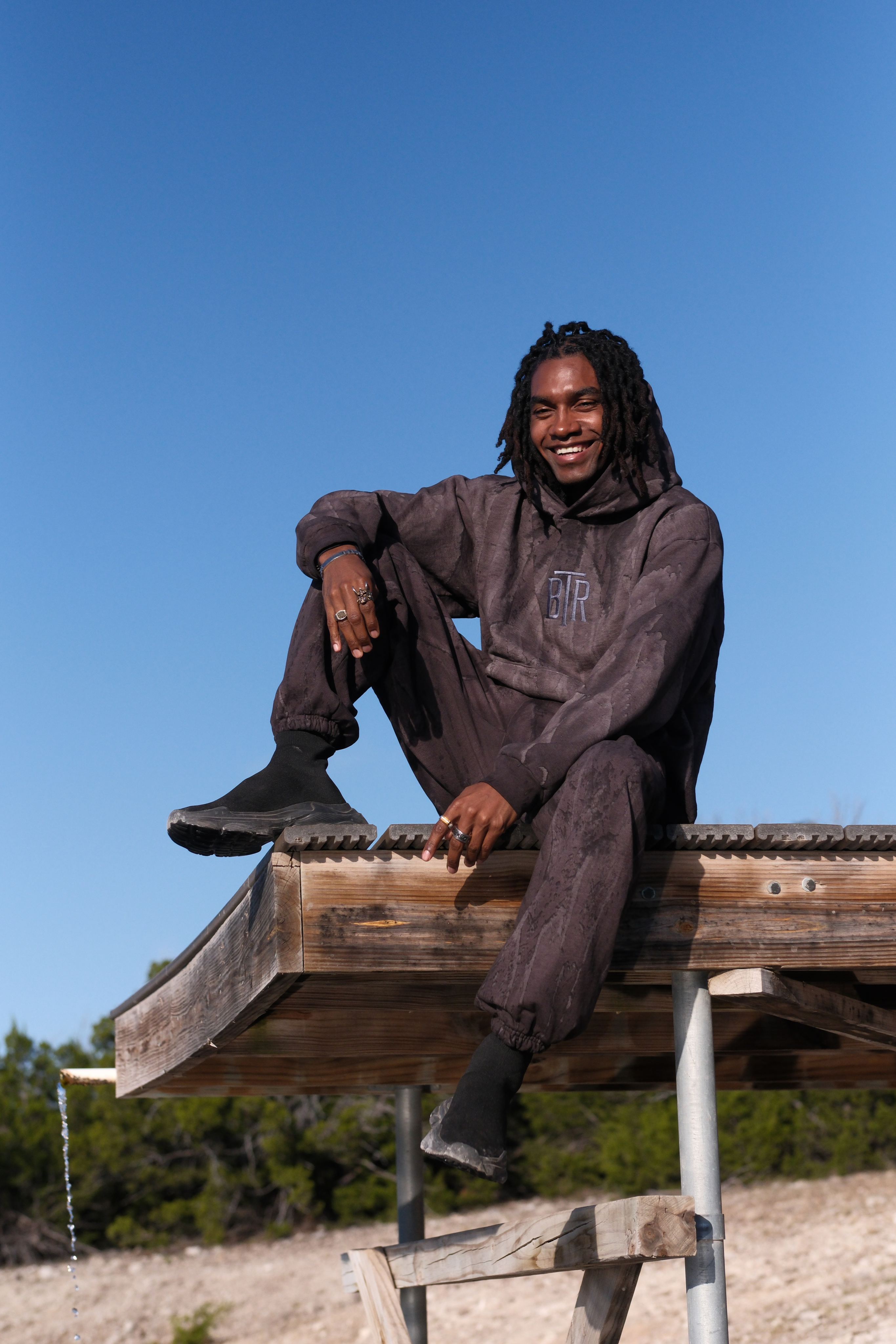 Blacktop Ranch BTR drip dye sweatpants relaxed fit streetwear lounge pants