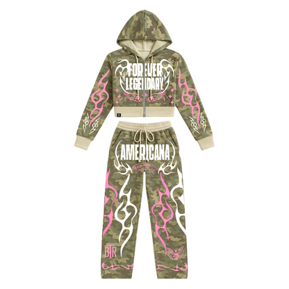 Forever Legendary Camo Tracksuit Set