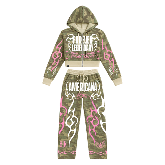 Forever Legendary Camo Tracksuit Set