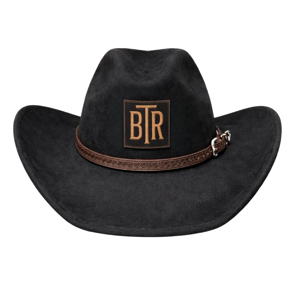 Blacktop Ranch cowboy hat band detail and craftsmanship close-up