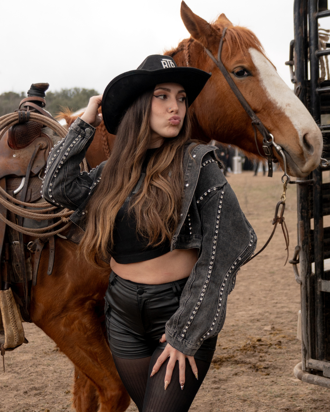 Western lifestyle scene featuring BTR Classic Cowboy Hat in natural light