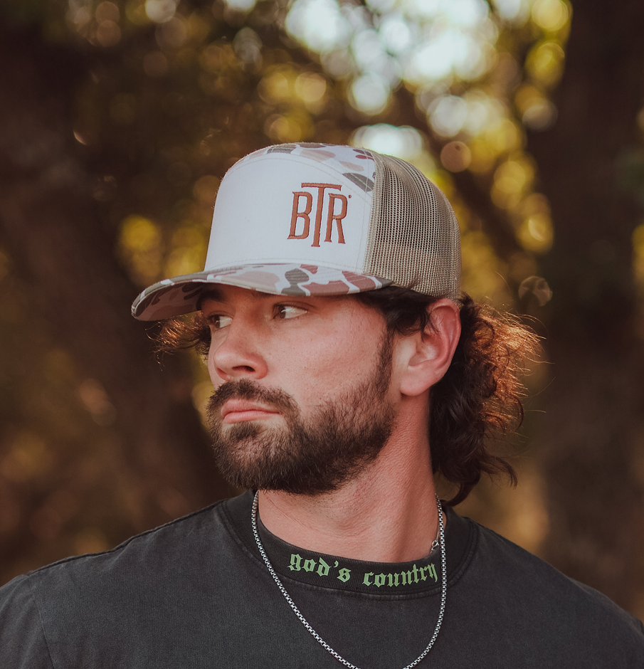 BTR Camo 7-Panel Snapback Trucker Hat